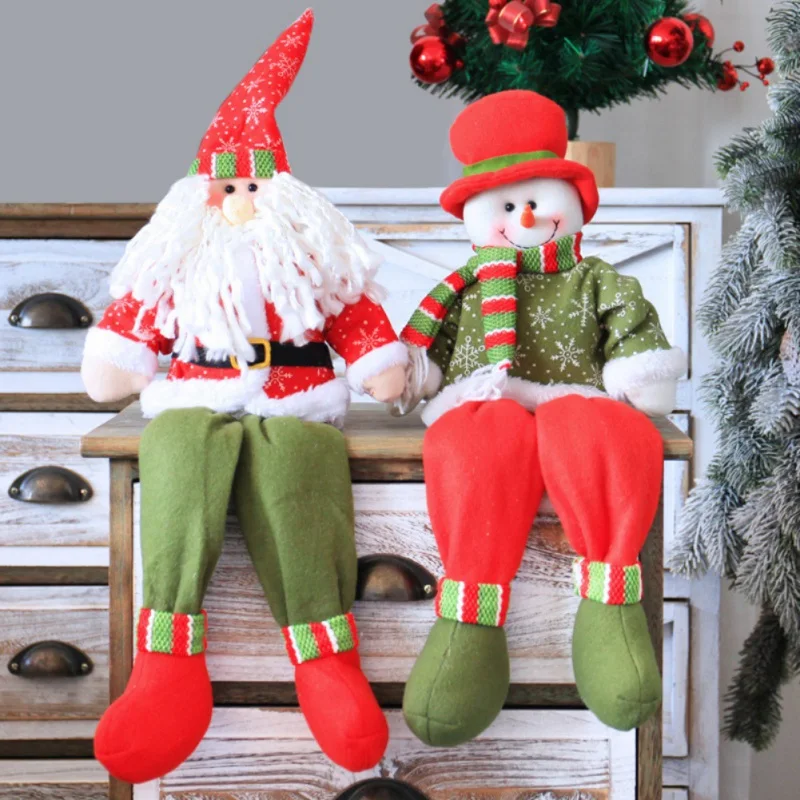

2020 New Christmas Decorations Santa Claus/Snowman Doll Figurines Ornament Holiday Gift Home Decor Supplies