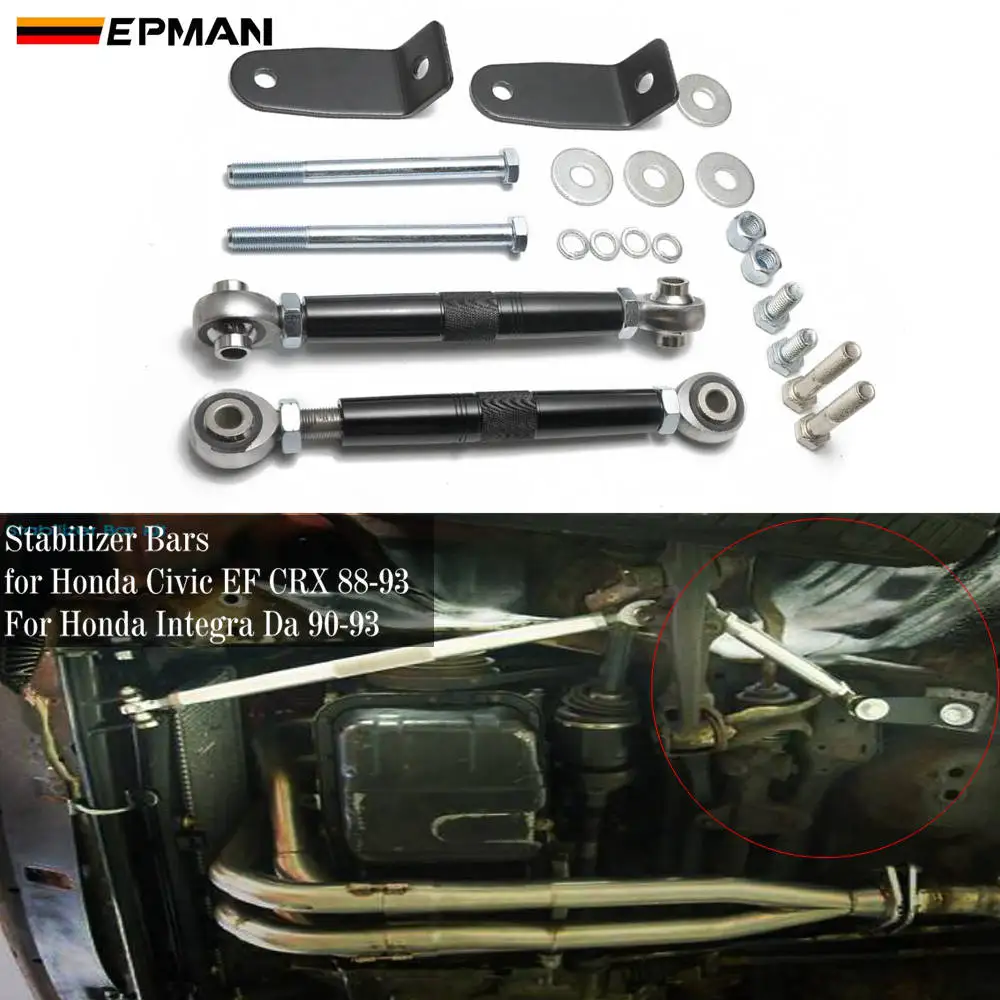 EPMAN Front Stabilizer Bars for Honda Civic 88 93 Work With Traction