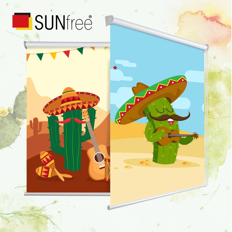 Sunfree Детские мультипликационные рулонные шторы с цифровой печатью затемняющие рулонные шторы для девочек и мальчиков размер на заказ