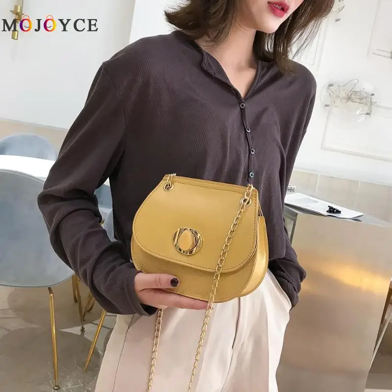 

Fashion Small Semi Circle Women Shoulder Bag Saddle PU Leather Crossbody Bags for Women