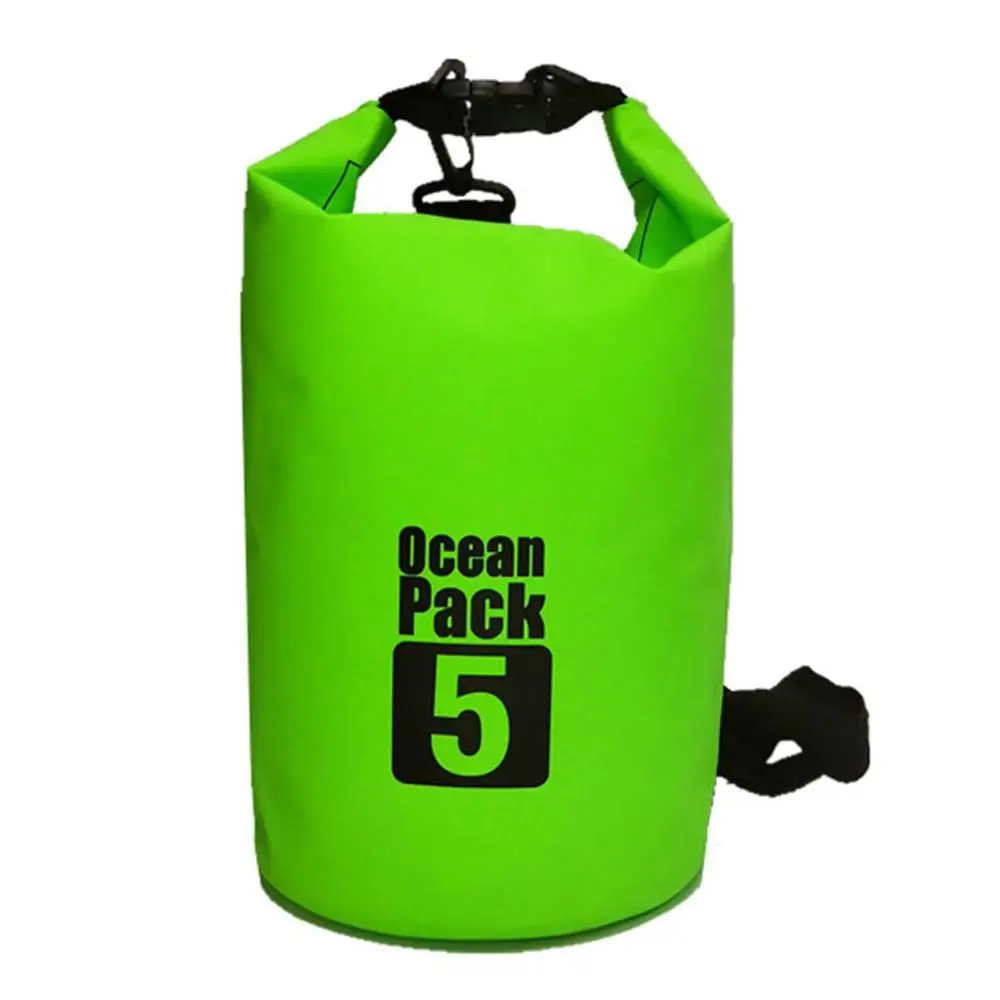 Несколько емкости Водонепроницаемый сухой мешок водонепроницаемый плавательный мешок для хранения пакет рафтинг Каякинг Кемпинг плавающий парусный спорт - Цвет: green 5L