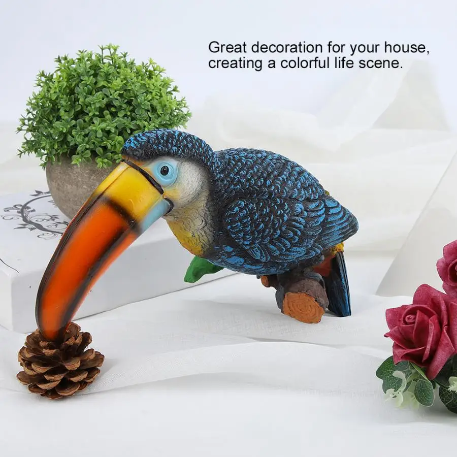 Имитация DIY Toucan Cockatoo модель животного имитация птицы фигурка попугая домашний
