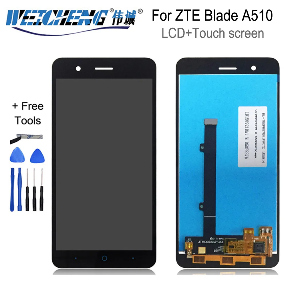 WEICHENG черный для zte Blade A510 ЖК-дисплей + сенсорный экран в сборе дигитайзер Замена ЖК