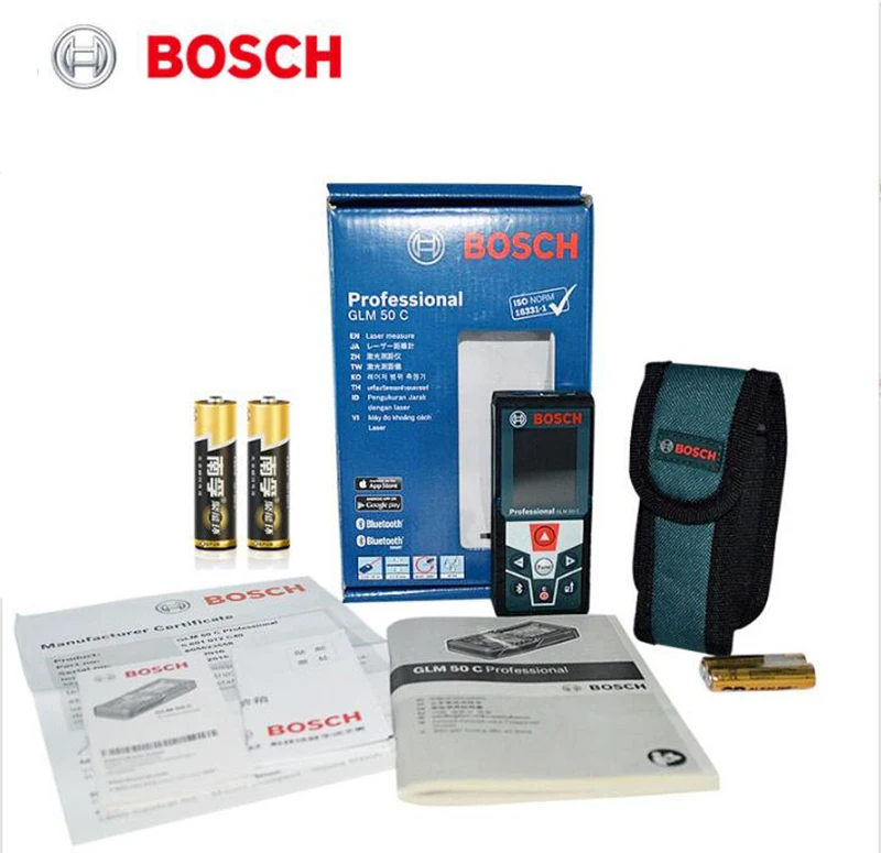 GLM 50 C BOSCH дальномер ручной лазерный измерительный инструмент Высокая точность электронная измерительная линейка GLM 50 C - Цвет: GLM 50 C