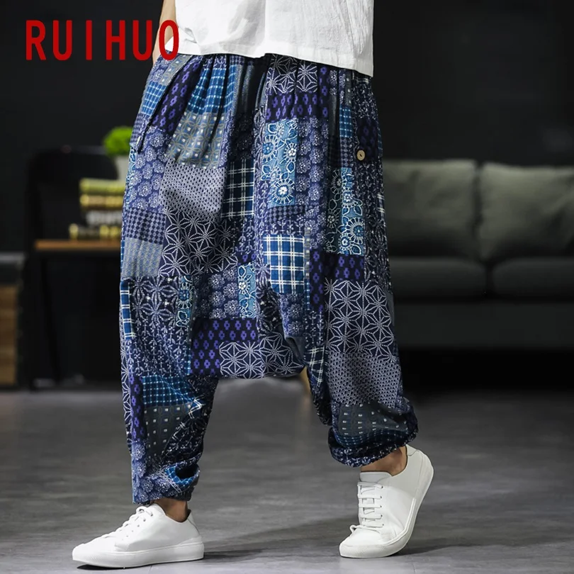 RUIHUO, Национальный стиль, Мужские штаны, Японская уличная одежда, спортивные штаны, мужские брюки для бега, брюки мужские тренировочные в стиле хип-хоп, XXXL, осень