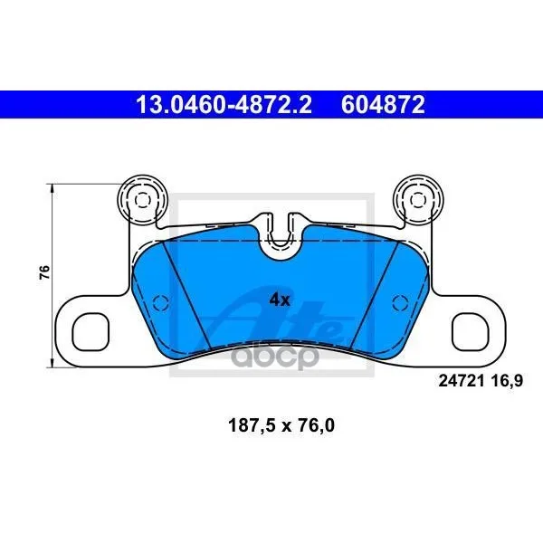 Колодки Тормозные Дисковые Porsche Cayenne / Vw Touareg 10- Ate арт. 13.0460-4872.2