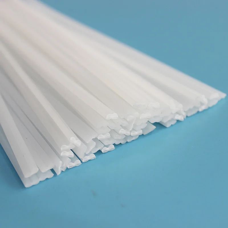 50Pcs Plastic Welding Rods Car Bumper Repair PP Plastic Electrodes for Welder Gun Sticks Kit Tools for Hot Air Gun Welding White