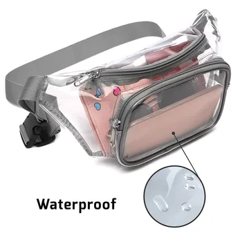 

2020 Transparent womens waist bag Unisex chest bag Designer PVC fanny pack waist belt bag for women поясная сумка
