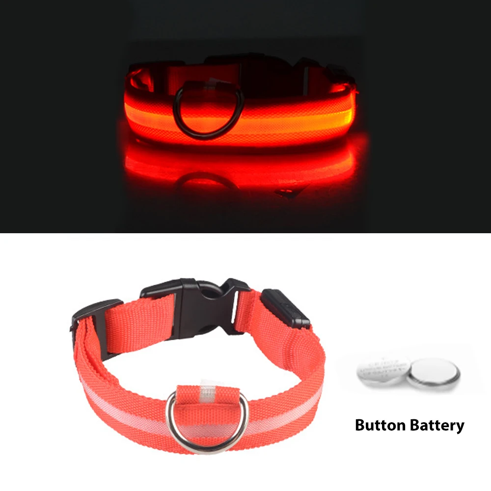 USB Charging Chiens Led Dog Collar Perros Anti-Lost/Avoid Car Accident Luminoso Safety  Personalizado Battery Big Pet Products 