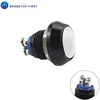 1PC 12mm  Momentary Waterproof Round Oxidation Black Metal Push Button Switch Car Start Horn Bell Automatic Reset Button 1NO ► Photo 3/6