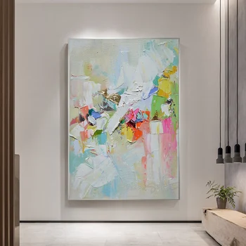 

Abstract Painting 100% Handpainted Modern Abstract Painting Colorful Landscape Art Picture On Canvas For Home Decor wall picture