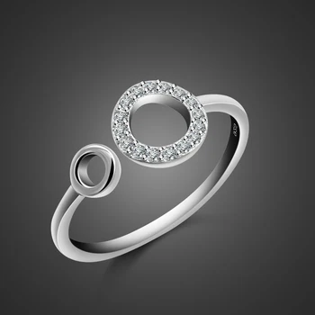 

100% 925 Sterling Silver Rings For Women Bridal Wedding Trendy Jewellery Engagement White Gold Color jewelry Anillos Mujer