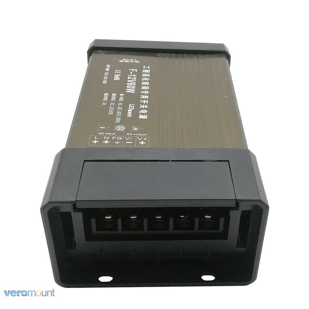 12V светодиодный трансформатор Светодиодный драйвер постоянного тока в переменный ток 12 В на открытом воздухе непромокаемые IP54 Питание 12V 5A 8.5A 12.5A 16.5A 20A 25A 33A 42A