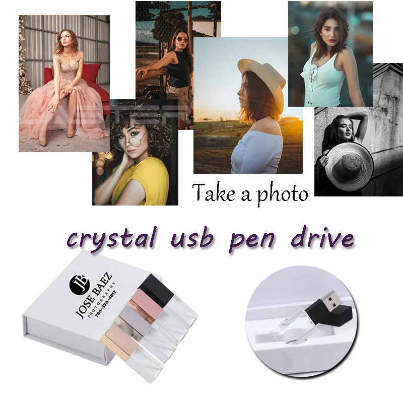 JASTER, новинка, розовое золото, кристалл, золото, usb с коробкой, usb 2,0, флеш-карта памяти, флеш-накопитель, Пользовательский логотип(более 10 штук, бесплатный логотип), U диск