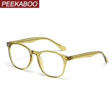 Peekaboo, зеленый прозрачный синий светильник, очки для мужчин, квадратные TR90, корейский стиль, очки по рецепту, женские, оптические