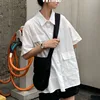 Blouse Women Shirts Summer Turn-down Collar Solid Pockets BF Streetwear Cool Leisure Fashion Students Vintage Ulzzang All-match ► Photo 3/6