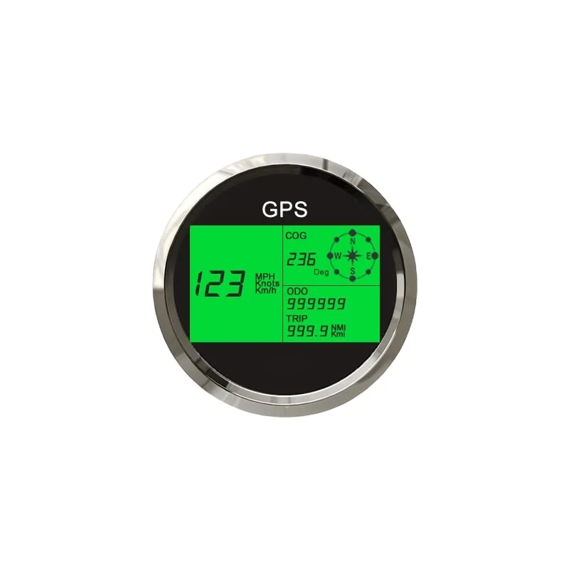 IP66 방수 디지털 GPS 속도계, 설치 직경 85mm