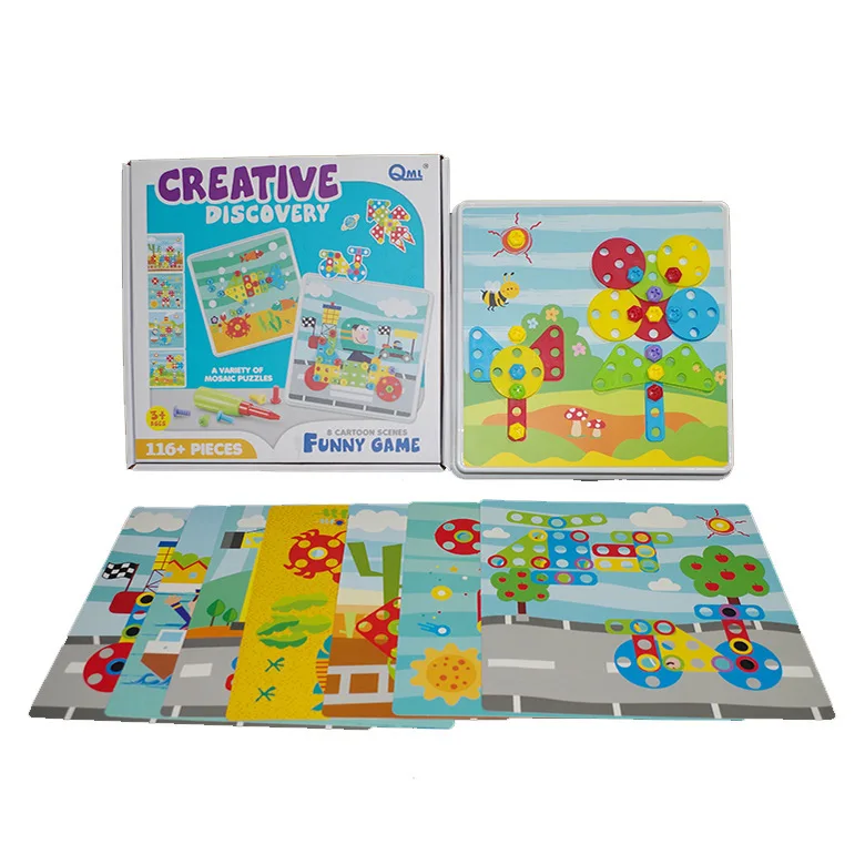 

Mushroom Nail Jigsaw Puzzle Screw Assembled Scientific And Educational Toy Children Intelligence Assembling Game Scene Screw Jig
