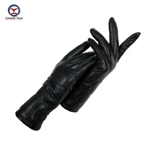 CHING YUN новые женские перчатки из натуральной кожи Зима Осень Дамская мода бренд высокое качество козья кожа теплые кожаные перчатки для женщин