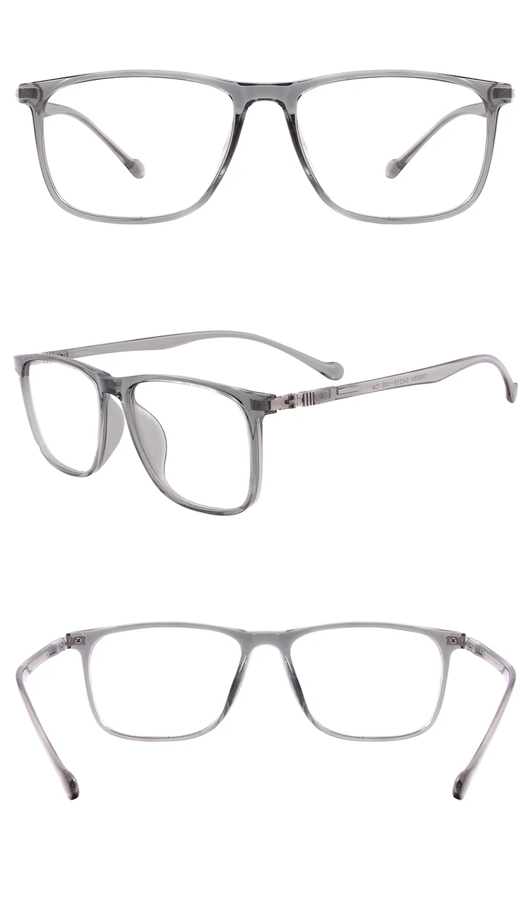Для мужчин Для женщин модные большие прозрачные оправы легкие квадратные очки полноразмерная оправа TR90 очки по рецепту для чтения близоруким объектив