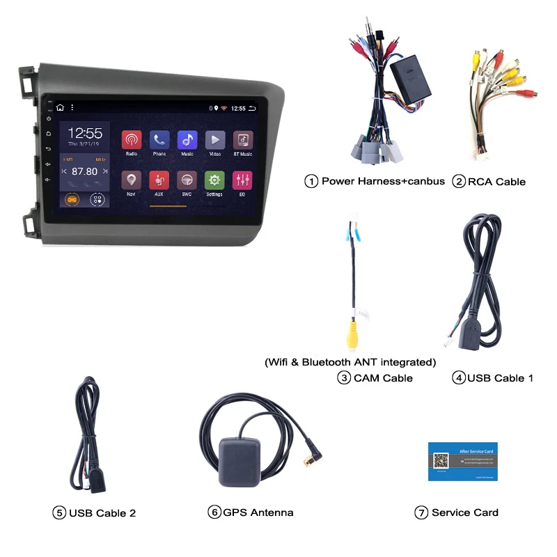 Flash Deal 10.1" Android 8.1 2+32G Car DVD Player GPS navigation For HONDA CIVIC 2012-2015 head unit multimedia player 5