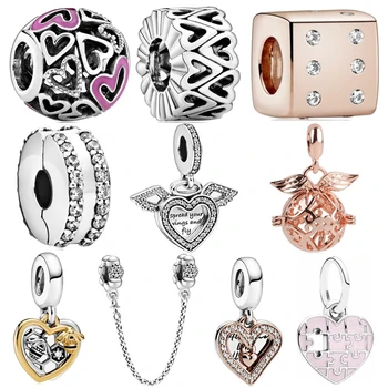 

dodocharms Silver Color Pink Daisy Flower Charm Fit Pandora Bracelet Family Charm Murano Original Angel Flower LOVE Bee Bead DIY