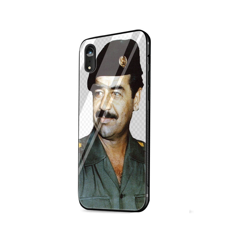 Стеклянный чехол для телефона из ТПУ стекла для Apple iPhone 5 5S SE 6 6S 7 8 Plus XR X XS максимальный чехол Saddam Hussein irakan Smart