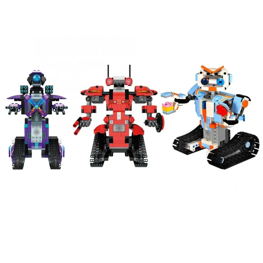

Hot APP Controlling Robot DIY Assembling Robot Figures Toy 2.4 G Remote Control Building Block Action For Children Model Toys Gi