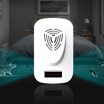 

Household Ultrasonic Electronic Rodent Mosquito Repellent Device US Plug