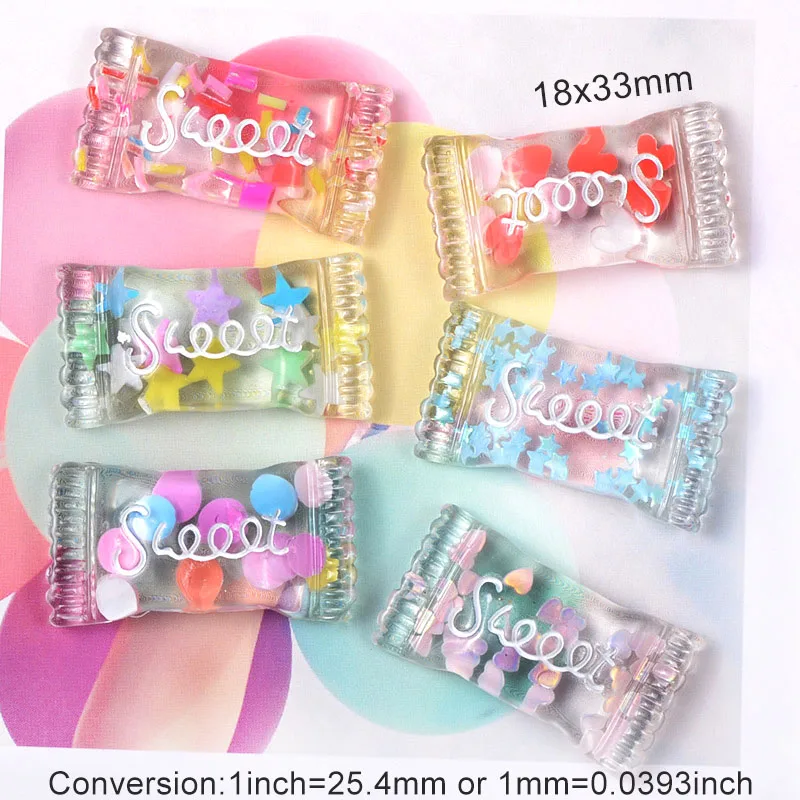 10PCS Colorful Resin Mixed Transparent Candy Decoration Crafts Flatback Cabochon Embellishments for Phone Deco DIY Home Deco - Цвет: Светло-серый