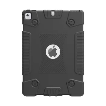 

New Armor Case for Apple iPad 9.7 2017 2018 Full Body Protective Cover for iPad 5 6 7 Kickstand Baby Silicone Case +FilmPen