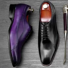 2019 Fashion Luxury Italian Dress Shoes For Men Genuine Leather Shoe Oxford Mans Footwear Wedding Office Formal Shoe