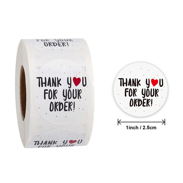 Thank You Stickers Seal Labels Scrapbook Handmade Sticker Wedding Party Christmas Gift Bag Decorations