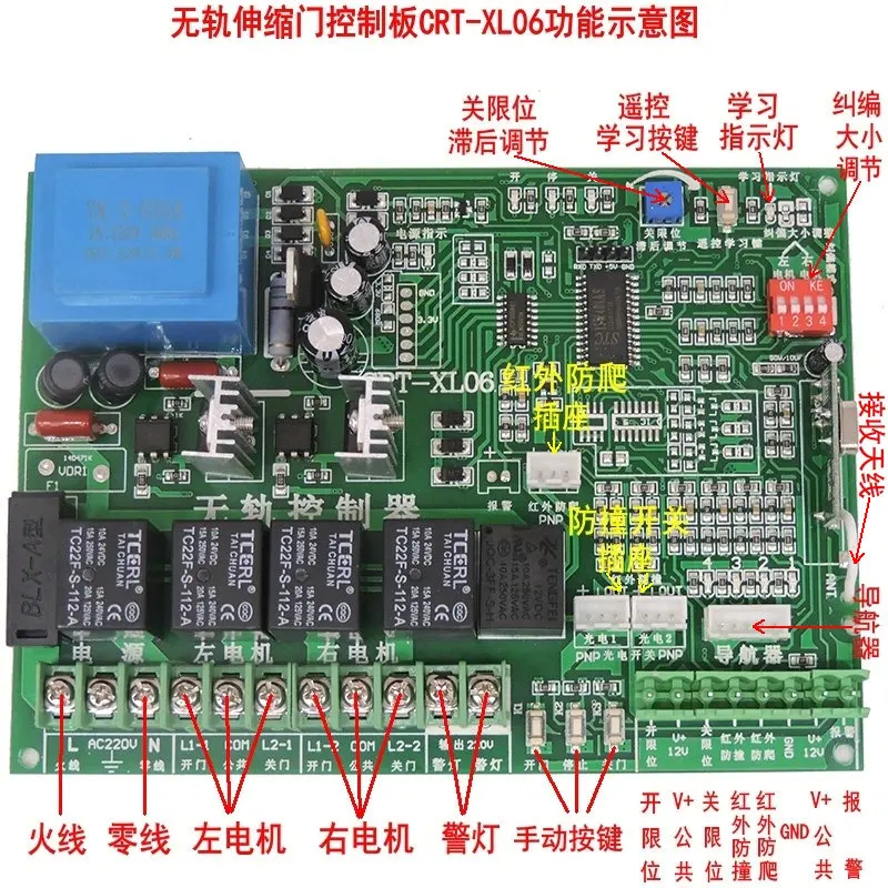 Universal double motor robot trackless expansion door electric door controller