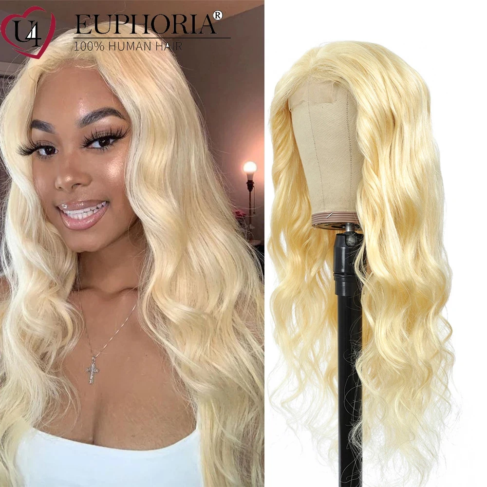 Body Wave Blonde Hair Lace Wigs 613 Human Hair 4X4 Lace Closure Wigs Brazilian Remy Hair Burg Red 13x4 Lace Front Wigs EUPHORIA