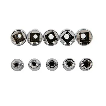 

Female Clip Sockets Shop Tools Kit 11pcs E Torx Star Bit 1/4 3/8 E4-E20 Silver