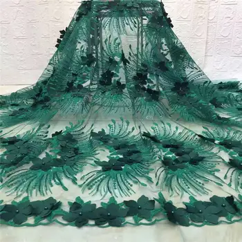 

French Tulle Lace Fabric 2019 Embroidery Dubai Lace High Quality African Nigerian Lace Fabric With Beads