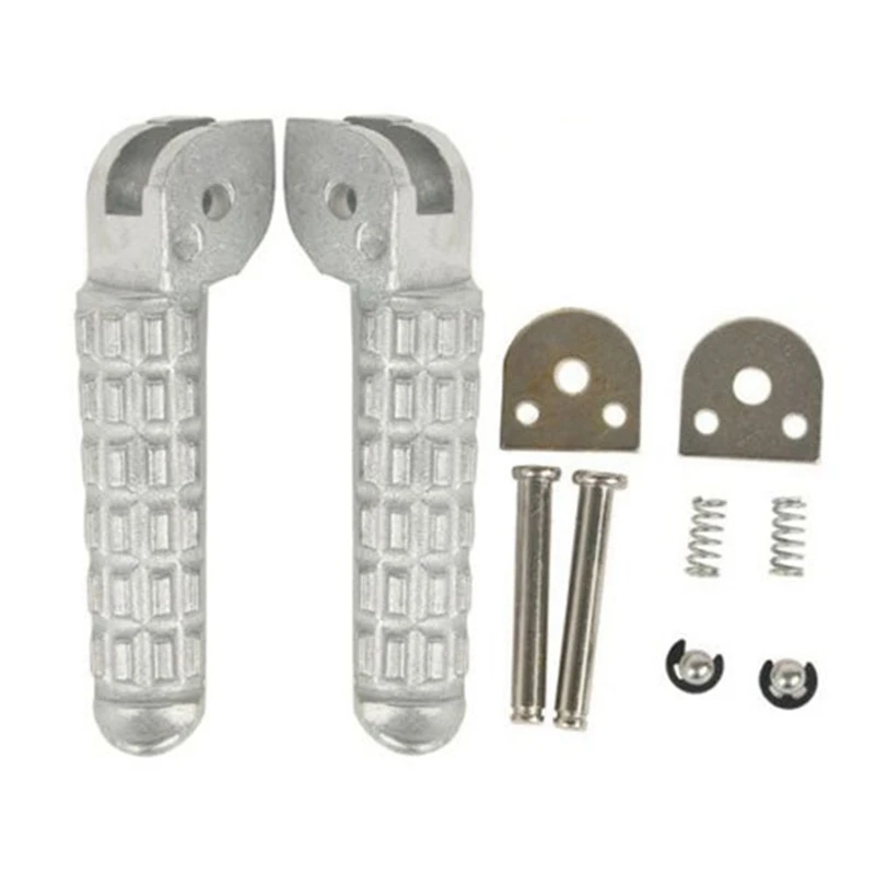 Motorcycle Front Rear Footrest Foot Pegs for Ducati Monster 696 796 2009-2014 2010 2011 2012 Aluminum Silver | Автомобили и