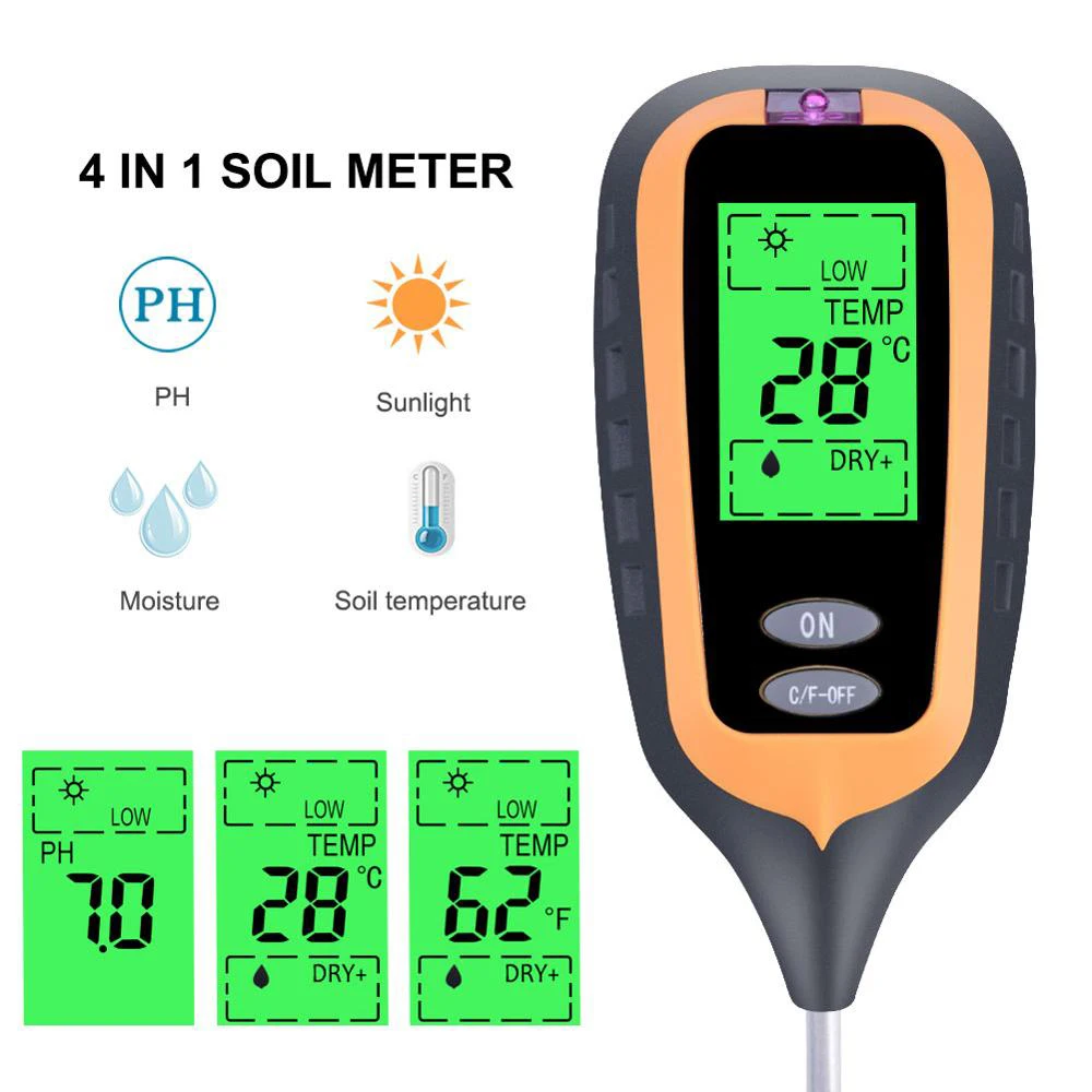 Градусник для почвы купить. РН тестер для грунта 4in1 Soil Survey instrument. AMT-5 термометр почвенный. Термометр садовый для почвы. Термометр для почвы электронный.