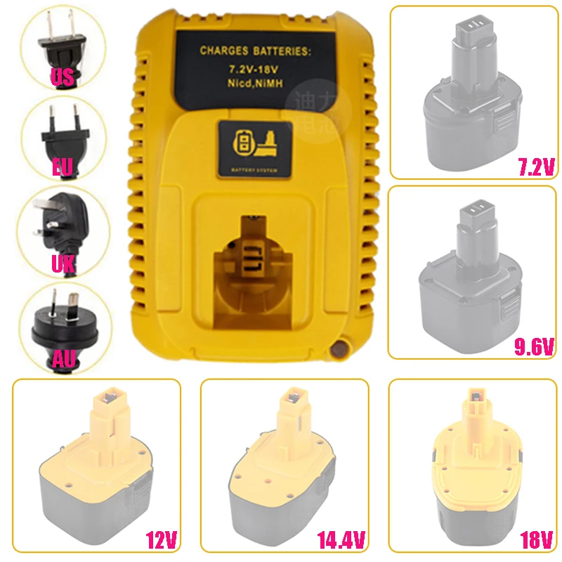 Зарядное устройство Ni-cd Ni-hm для электродрели Dewalt 7 2 в 9 6 12 В 14 4 18 серии DC9096 |