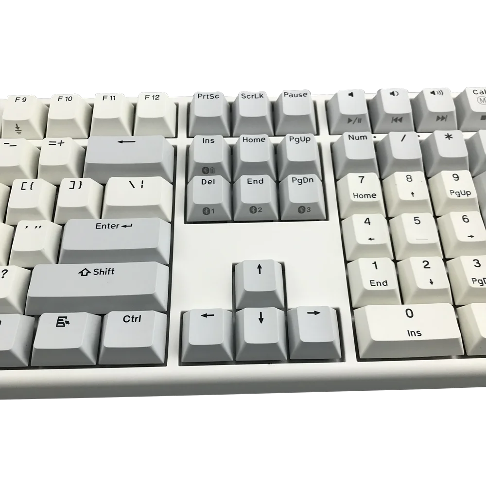 niz keyboard X87/X108 capacitancia White Bluetooth keyboard RGB