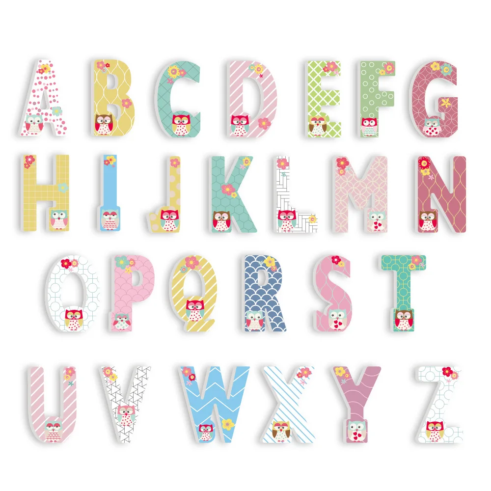 

3D PVC Kid's Room Decoration Letter Stickers Uppercase English Alphabet Letters Kindergarten Playground Nursery Decorative