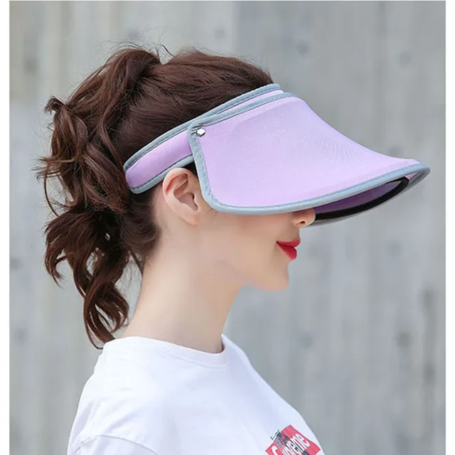 Double layer protection Sun hat Women summer sun visor wide-brimmed hat beach hat adjustable UV protection female cap packable 2
