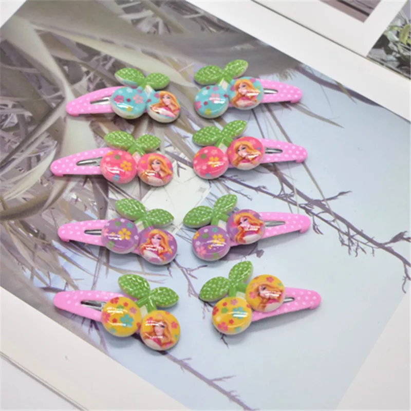 4/12 Pcs/Set Girls Cute Cartoon Animals Fruit 5 cm Hairpins Children Lovely Hair Clips Barrettes Headband Kids Hair Accessories - Цвет: 5