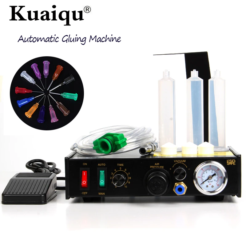 

KUAIQU HB982 Liquid Glue Dispenser Automatic Gluing Machine Automatic Glue Dispenser Epoxy Dispensing Controller Liquid Dispense