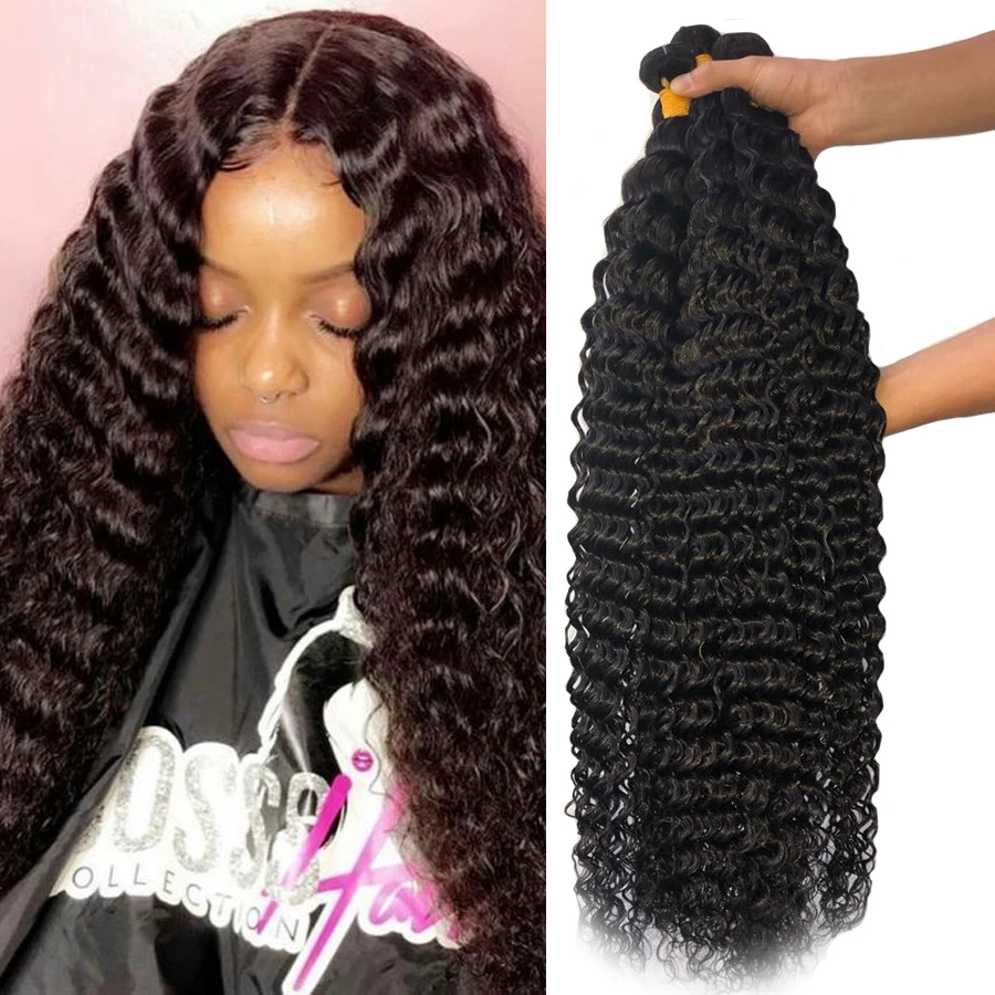 30 Inch Bundles Deep Wave Bundles 1/3/4 PCS Brazilian Hair Nautral Color Alianna Human Hair Bundles Remy Hair Extension