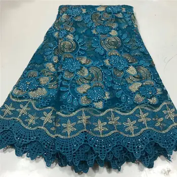 

Lace Fabric Embroidered Mesh African French Laces with Stone Green Nigerian Lace Fabric 2020 High Quality Lace for women