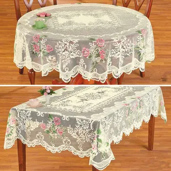 

Lace Floral Tablecloth Multipurpose Wedding Party Home Restaurant Tablecloth WXV Sale