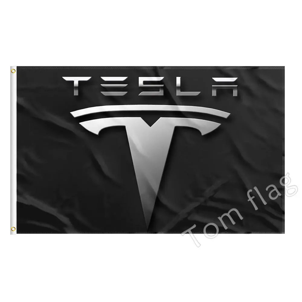 Tesla Автомобильный флаг 60*90 см (2*3 фута) 90*150 (3*5 футов) размер рождественские