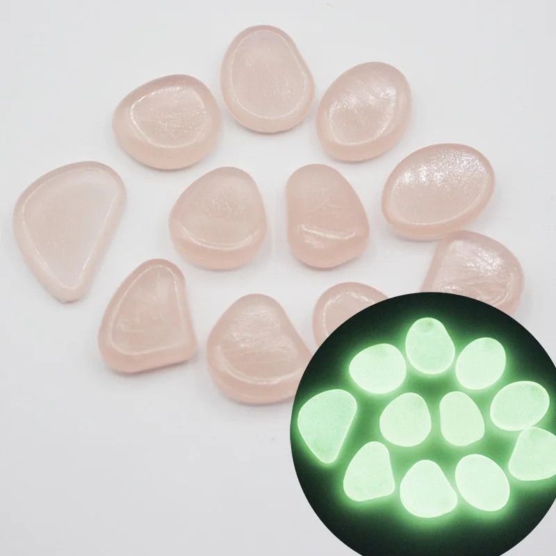 

100Pc Glow In The Dark Pebbles Stones Luminous Fish Tank Garden Aquarium Decor
